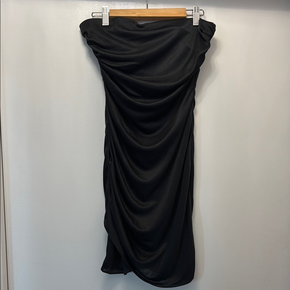 Xs Elegant Badgley Mischka Black Draped strapless dress